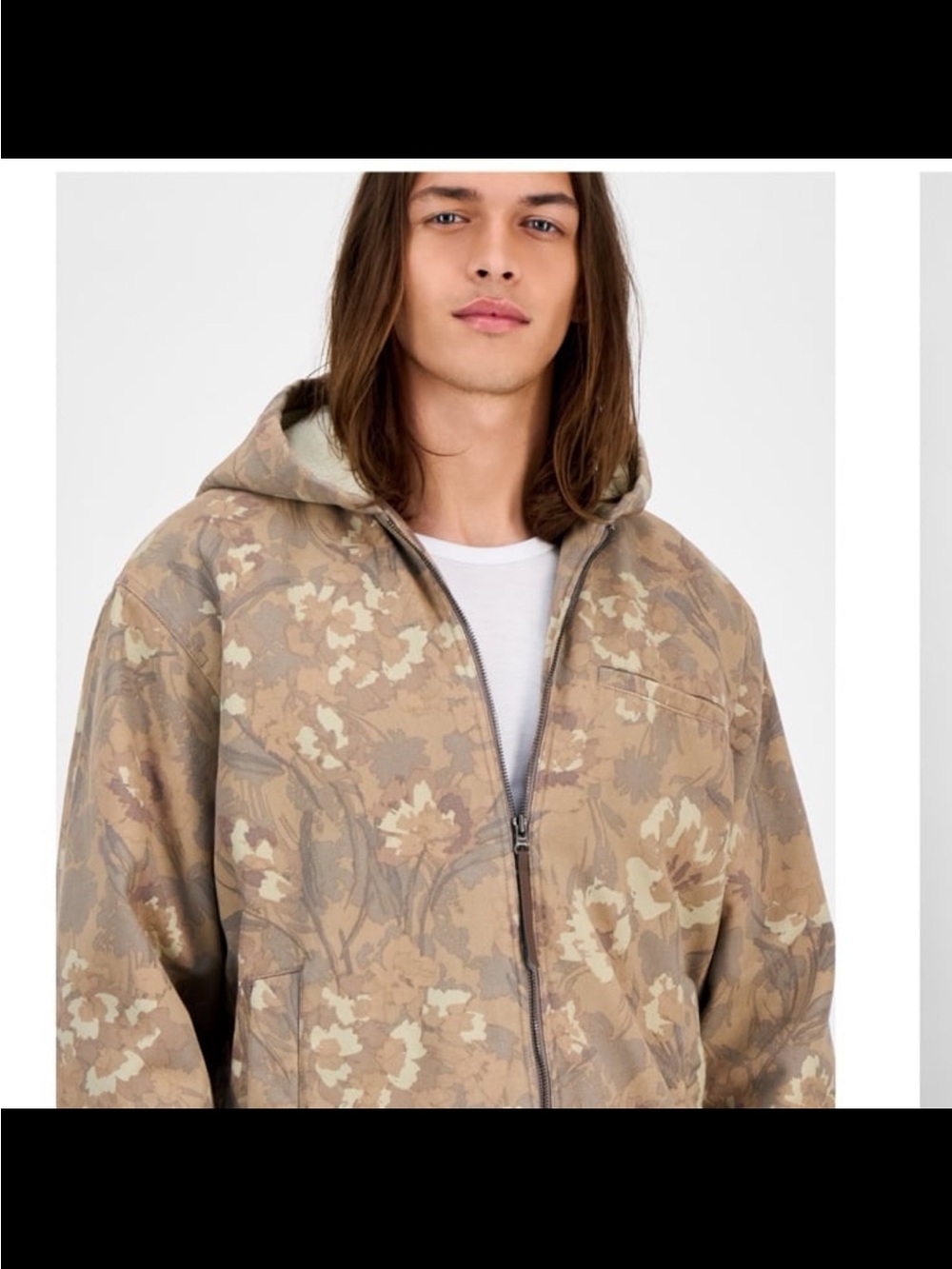 NWT sun+stone men’s Gwynn hooded jacket color dune size medium - Picture 3 of 9